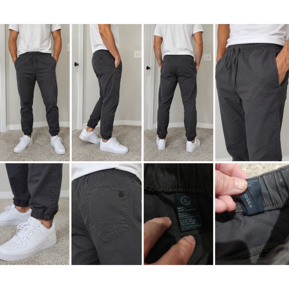 Buffalo David Bitton Zack-X Jogger Pants Women's L Brown Elastic Waist